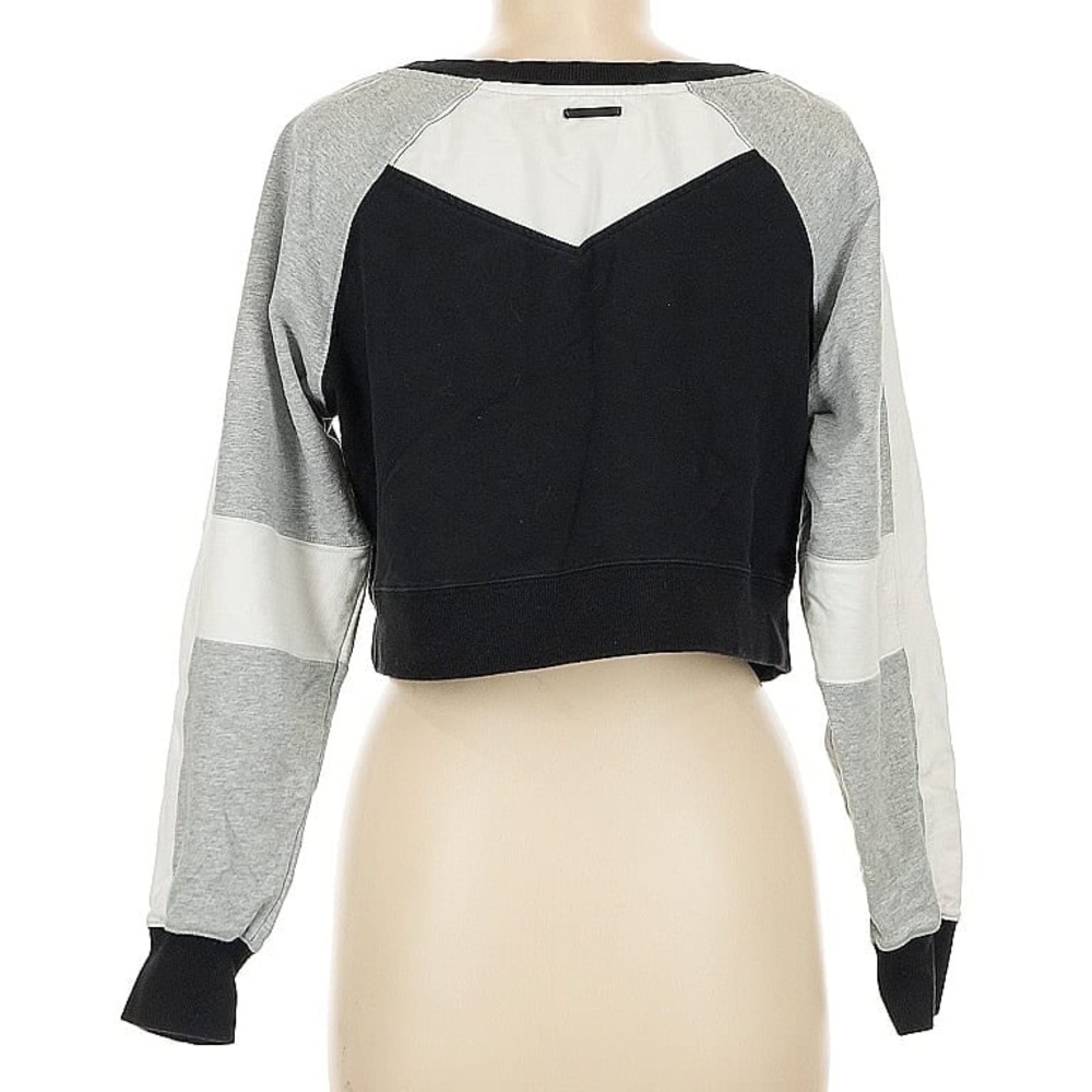 Blanc Noir Color Block Cropped Sweatshirt - Picture 2 of 8